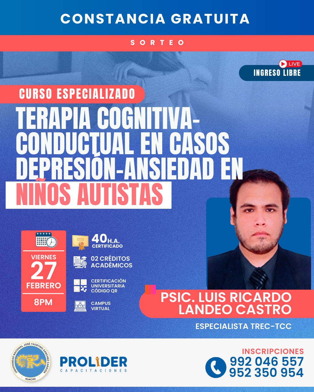 TERAPAI COGNITIVO CONDUCTUAL EN CASOS DE DEPRESIÓN ANSIEDAD EN NIÑOS AUTISTAS