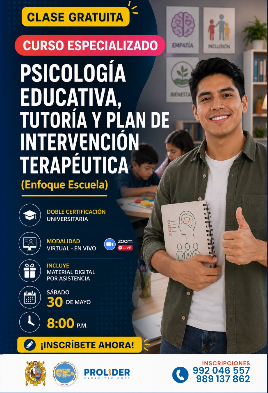 PSICOLOGÍA EDUCATIVA, TUTORÍA Y PLAN DE INTERVENCIÓN TERAPEUTICA