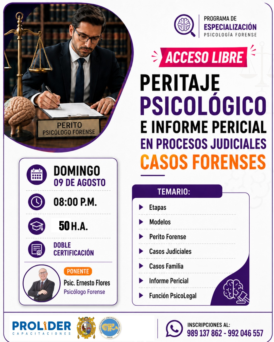PERITAJE PSICOLÓGICO E INFORME PERICIAL EN PROCESOS JUDICIALES