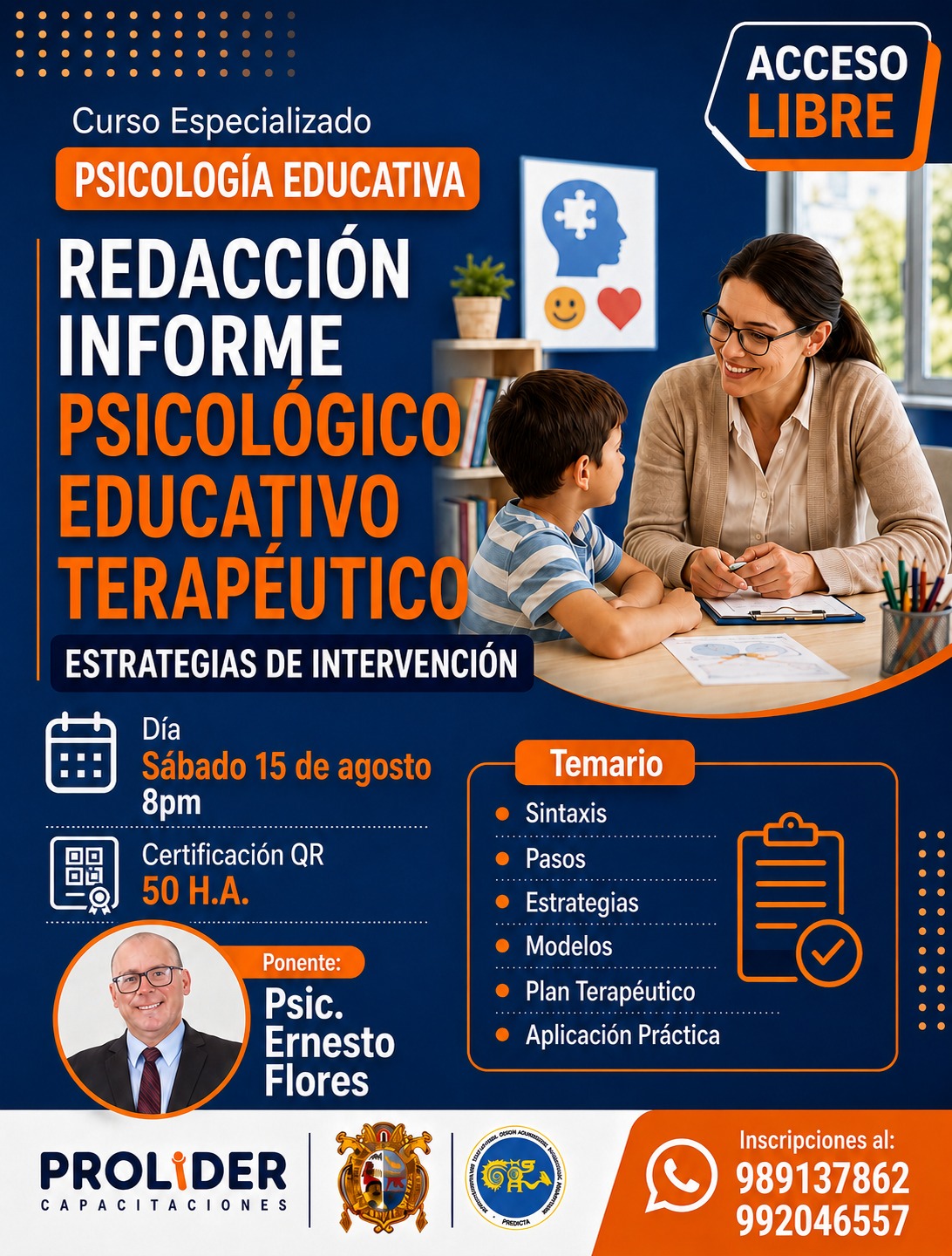 REDACCIÓN INFORME PSICOLÓGICO EDUCATIVO TERAPEUTICO