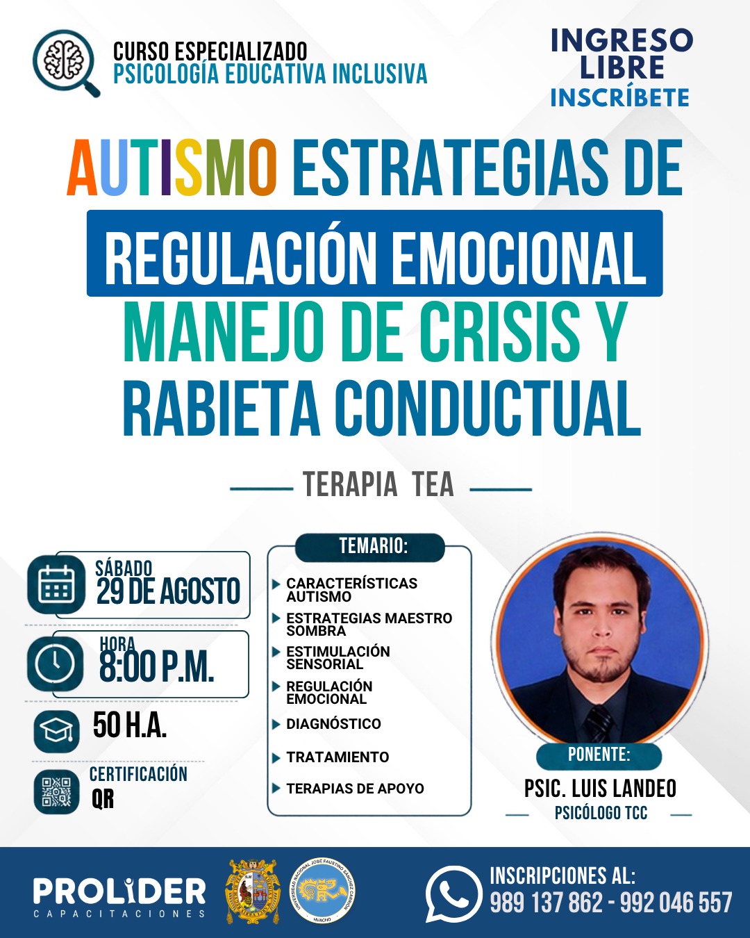 AUTISMO ESTRATEGIAS DE REGULACIÓN EMOCIONAL MANEJO DE CRISIS Y RABIETA CONDUCTUAL